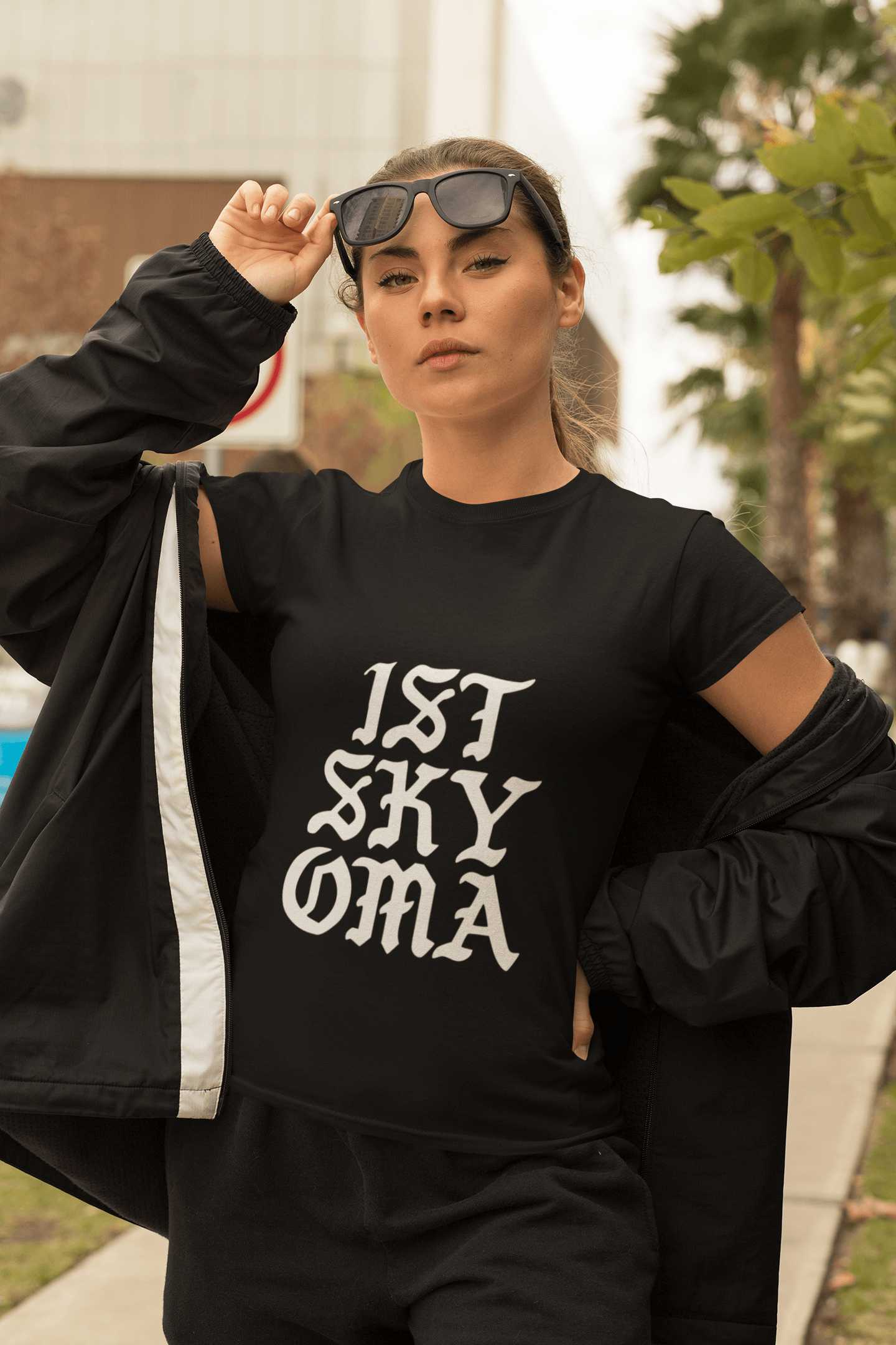 t-shirt-mockup-of-a-bold-woman-wearing-an-athleisure-outfit-32445