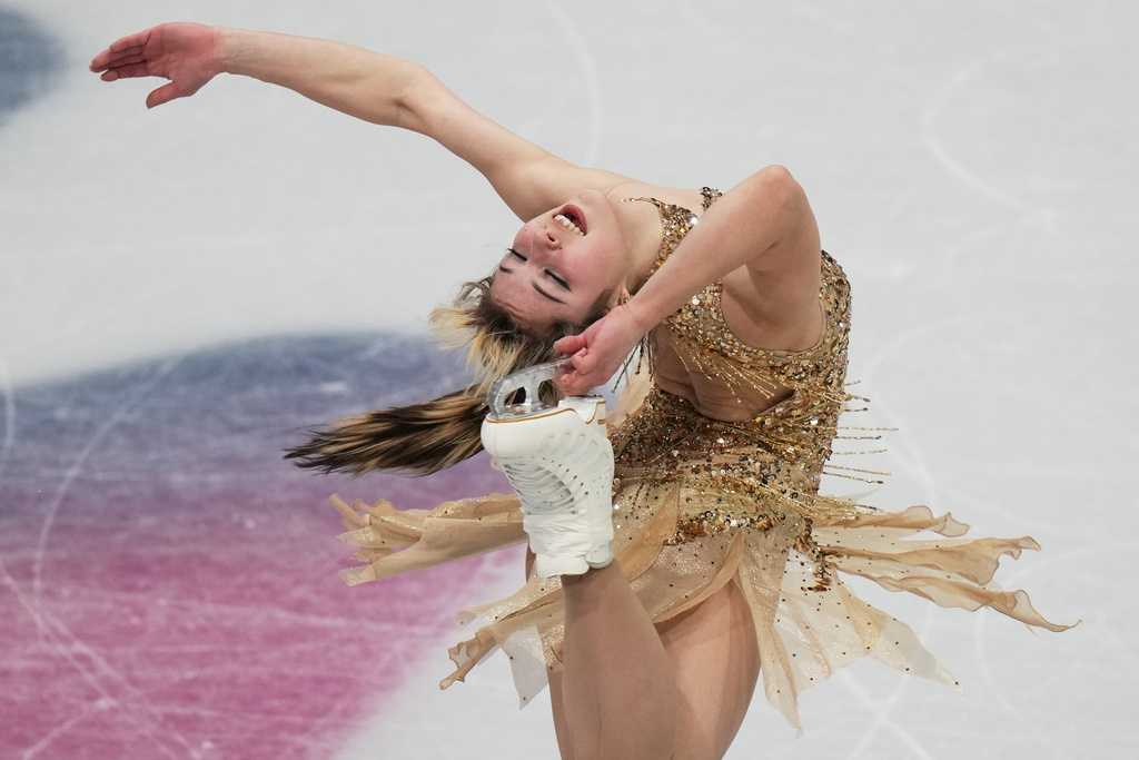 Alysa Liu of the United States competes during the women's figure skating free program at the 2026 Winter Olympics, in Milan, Italy, Thursday, Feb. 19, 2026.