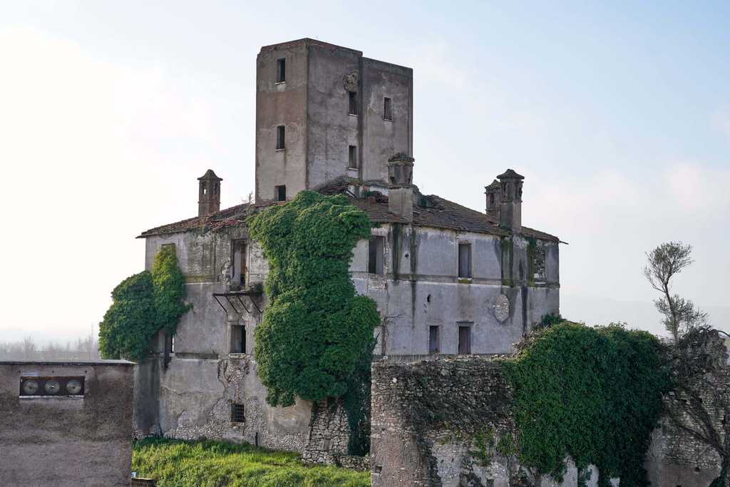 View of the farmhouse at the Degemar Quarry near Tivoli, Italy, 35 kilometers east of Rome, where 17th-century Baroque architect Gian Lorenzo Bernini selected travertine for the colonnade of St. Peter&amp;apos;s Square, is shown on Friday, Feb. 13, 2026.