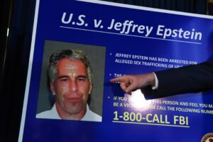 Then-U.S. Attorney for the Southern District of New York Geoffrey Berman announces charges against Jeffrey Epstein on July 8, 2019 in New York City.  (Photo by Stephanie Keith/Getty Images)