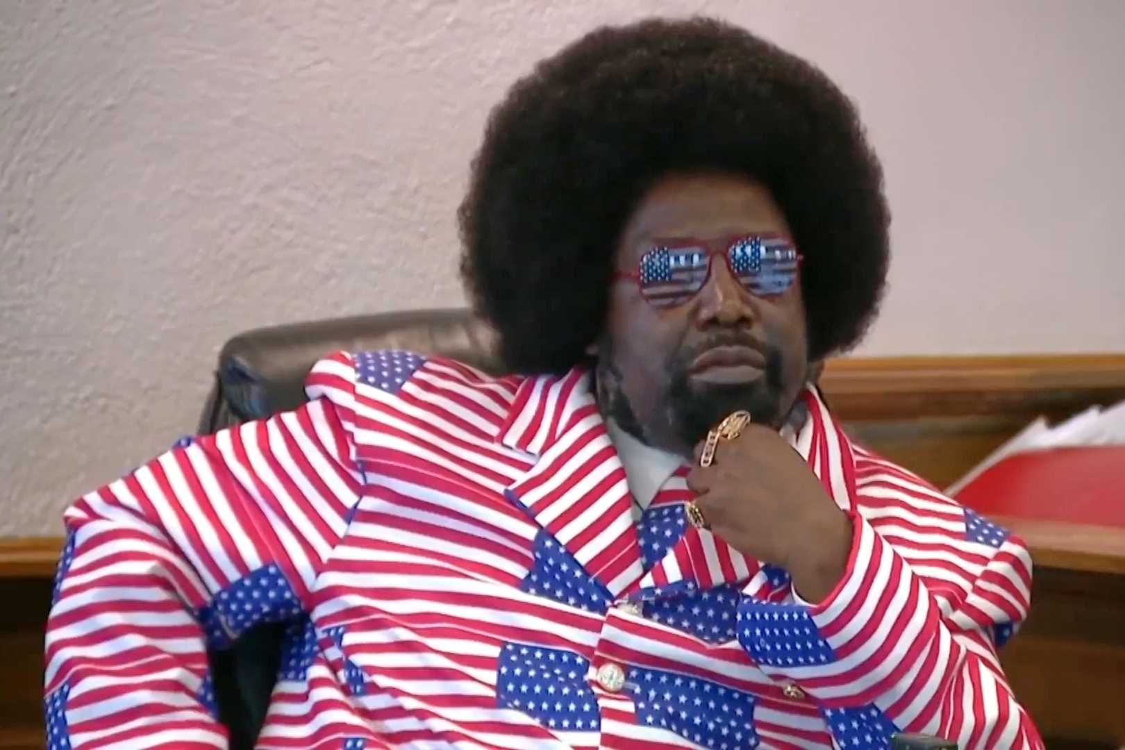 In this image taken from video, rap artist Afroman testifies in court on Tuesday, March 17, 2026, in West Union, Ohio.