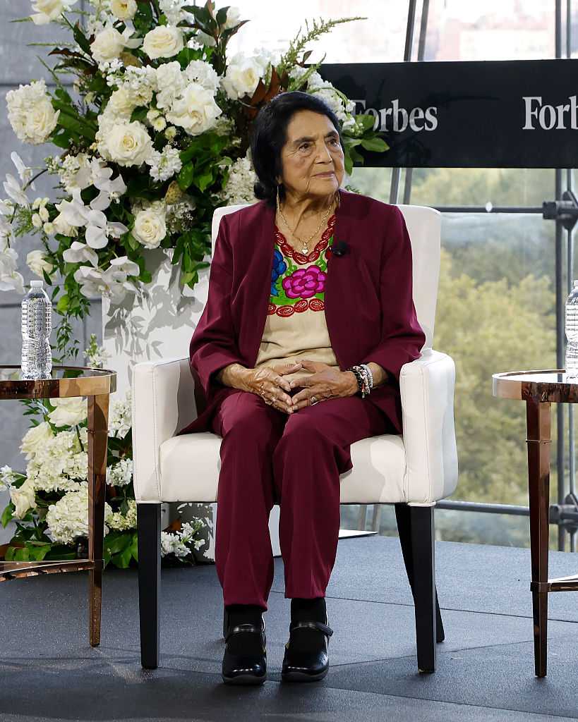 NEW YORK, NEW YORK - SEPTEMBER 10: Dolores Huerta attends the 2025 Forbes Power Women&amp;apos;s Summit at Jazz at Lincoln Center on September 10, 2025 in New York City. (Photo by Taylor Hill/Getty Images)