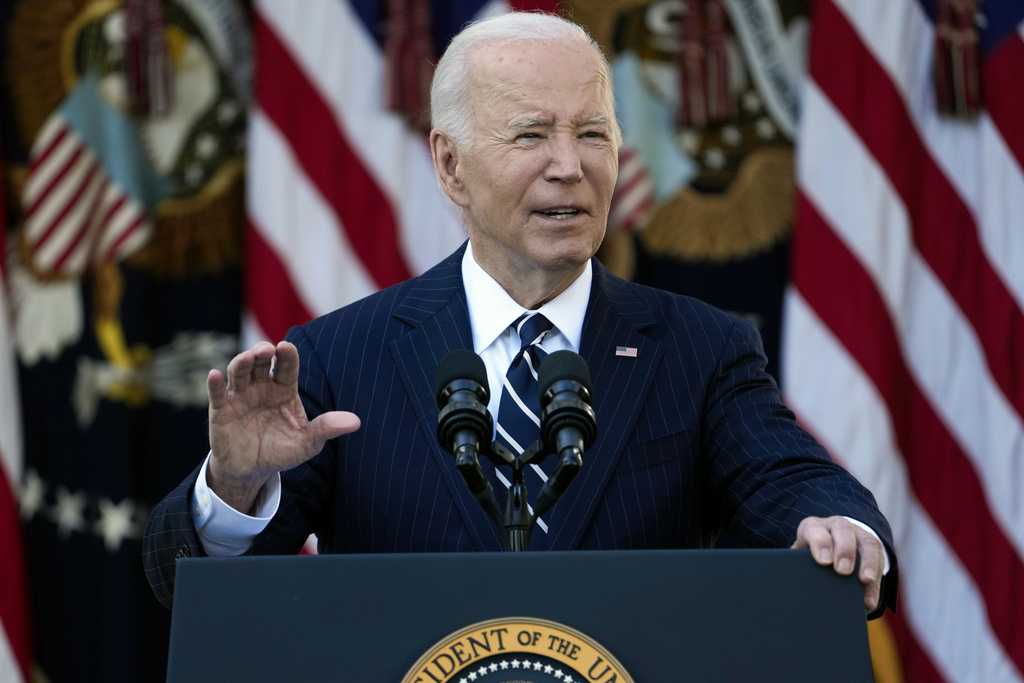President Joe Biden speaks in the Rose Garden of the White House in Washington, Thursday, Nov. 7, 2024. (AP Photo/Susan Walsh)