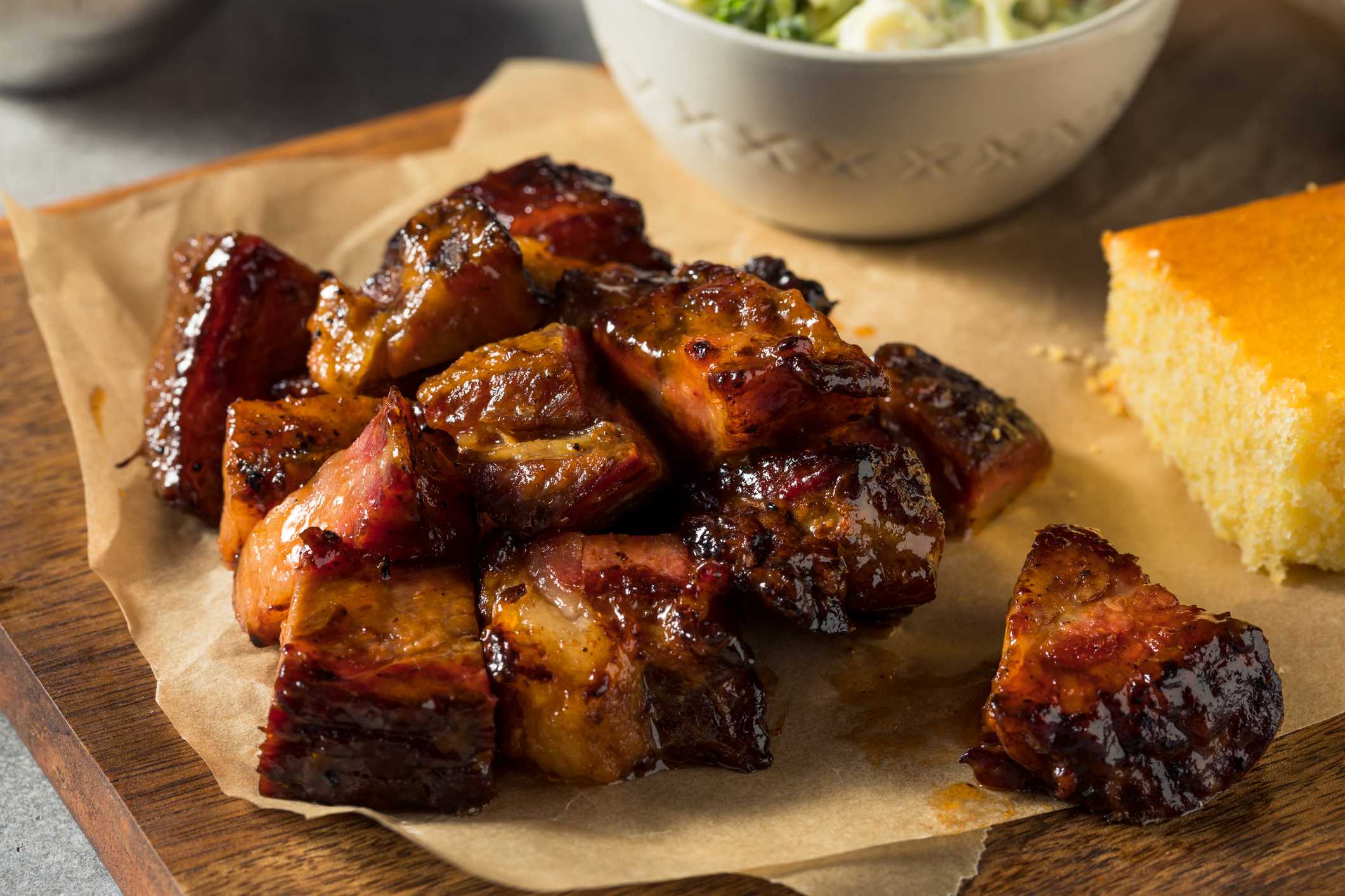 Homemade Smoked Burnt Ends BBQ with Sauce