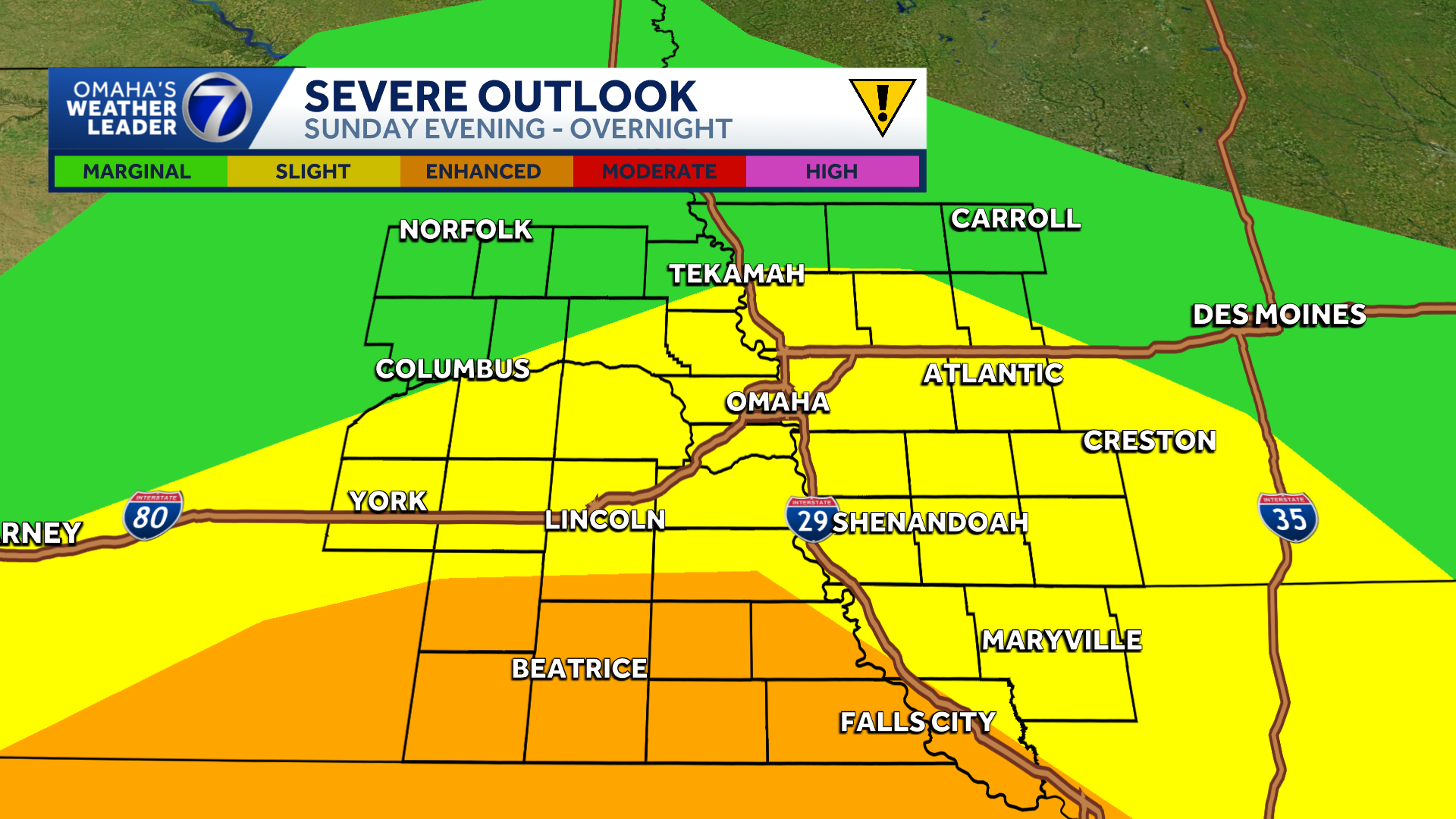 ﻿severe weather outlook for sunday