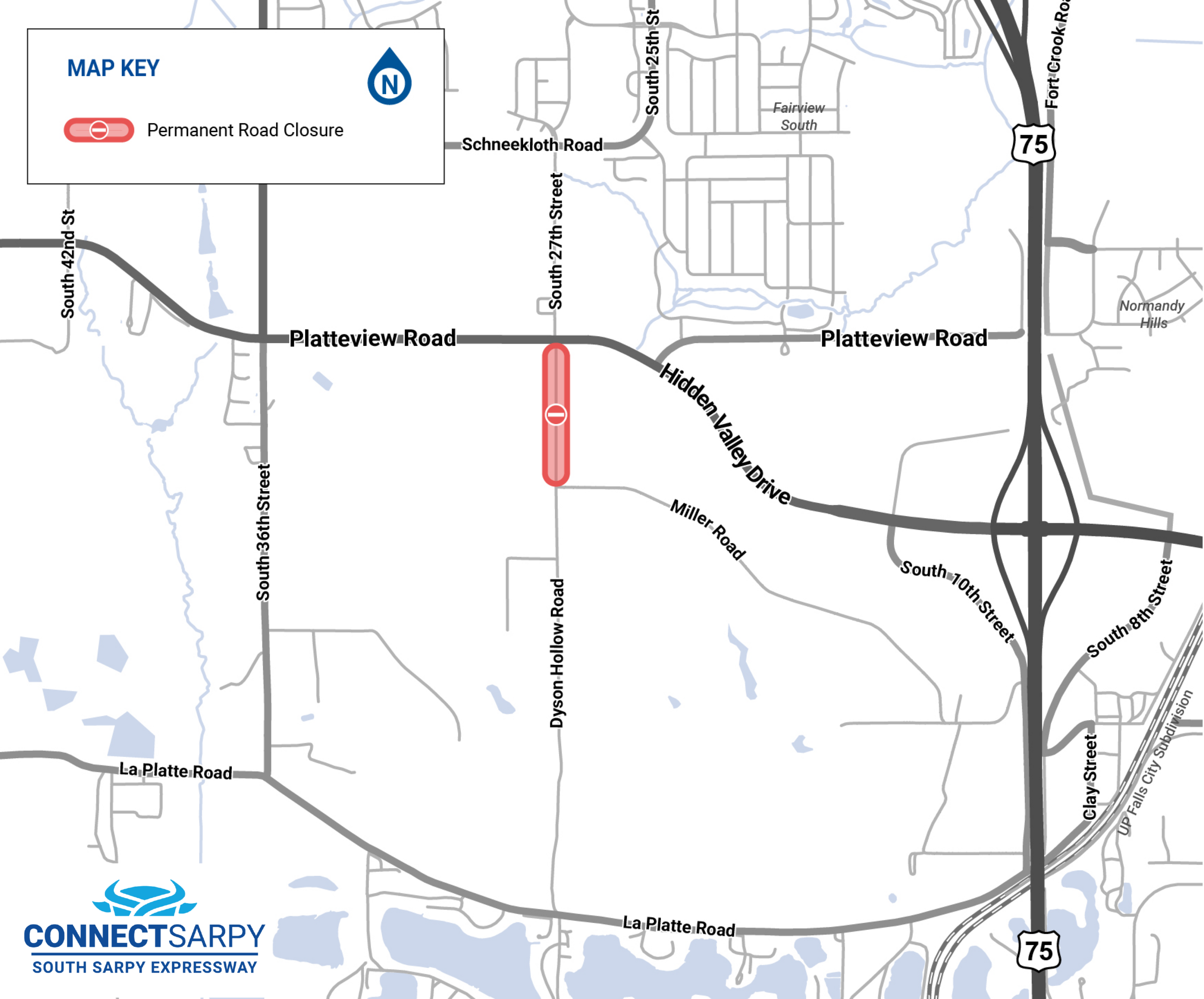 south sarpy expressway road closure