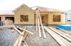 New home under construction. (Dan Reynolds Photography/Getty Images)